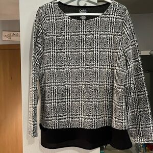 Croft and Borrow sweater with white and black design